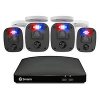 Swann - Home 8 Channel, 4 Bullet Camera with One-Way Audio, Indoor/Outdoor 1080P HD, 1TB HDD Wire...