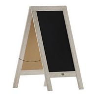 Alamont Home - Canterbury 20&quot;W x 2-26&quot;D x 40&quot;H Magnetic A-Frame Chalkboard - Weathered Brown