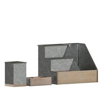 Alamont Home - Comerford 9.75"W x 6"D x 7.25"H Desk Organizer - Galvanized