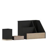 Alamont Home - Comerford 9.75"W x 6"D x 7.25"H Desk Organizer - Black