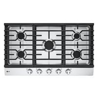 LG - 36" Built-In Gas Cooktop with 5 Burners and EasyClean - Stainless Steel