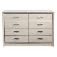 CorLiving - Newport 8 Drawer Dresser - White Washed Oak