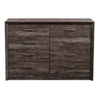 CorLiving - Newport 8 Drawer Dresser - Brown Washed Oak