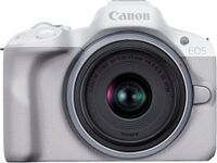 Canon - EOS R50 4K Video Mirrorless Camera with RF-S18-45mm f/4.5-6.3 IS STM Lens - White