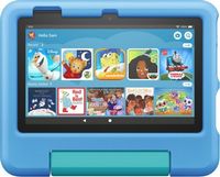 Amazon - Fire 7 Kids Ages 3-7 (2022) 7&quot; tablet with Wi-Fi 16 GB - Blue