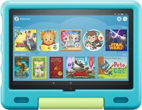 Amazon - Fire 10 Kids – 10.1” Tablet 32 GB – ages 3-7 (2021) with Wi-Fi - Aquamarine