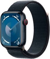 Apple Watch Series 9 (GPS + Cellular) 45mm Midnight Aluminum Case with Midnight Sport Loop with B...