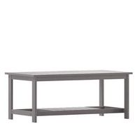 Alamont Home - Charlestown Indoor/Outdoor Poly Resin 2-Tier Adirondack Coffee Table - Gray