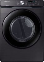 Samsung - Open Box 7.5 Cu. Ft. Stackable Electric Dryer with Sensor Dry - Black Stainless Steel
