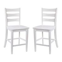Alamont Home - Liesel Rustic Wood Counter Height Stool (Set of 2) - White Wash