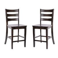 Alamont Home - Liesel Rustic Wood Counter Height Stool (Set of 2) - Gray Wash Walnut