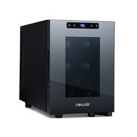 NewAir - Shadow T-Series 6-Bottle Wine Cooler with Triple-Layer Tempered Glass Door and Ultra-Qui...