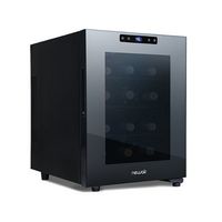 NewAir - Shadow T-Series 12-Bottle Wine Cooler with Triple-Layer Tempered Glass Door and Ultra-Qu...