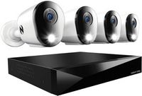 Night Owl - 12 Channel 4 Camera Wired 2K 1TB DVR Security System with 2-way Audio - White