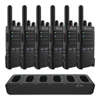 Cobra - Pro Business 300,000 sq. ft/25 Floor Range FRS 2-Way Radios (6-Pack) with IP54 Rating (Du...