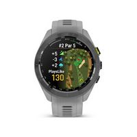 Garmin - Approach S70 GPS Smartwatch 42mm Ceramic - Black Ceramic Bezel with Powder Gray Silicone...
