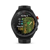 Garmin - Approach S70 GPS Smartwatch 47mm Ceramic - Black Ceramic Bezel with Black Silicone Band