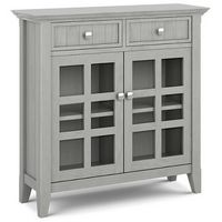 Simpli Home - Acadian Entryway Storage Cabinet - Fog Grey