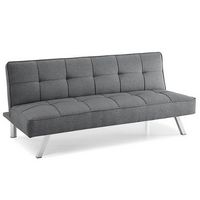Serta - Corey Multi-Functional Convertible Sofa  in Faux Leather - Charcoal