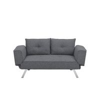 Serta - Molecule Casual Convertible Sofa - Dark Grey