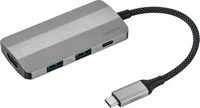 Insignia™ - 4-Port USB-C Hub - Gray