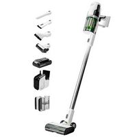 Greenworks - 24 Volt Stick Vacuum with 4ah Battery, Attachments, &amp; Charger - White