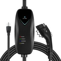 Lectron - Portable J1772 Level 1 NEMA 5-15 Electric Vehicle (EV) Charger-up to 15A-20' - Black