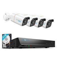 Reolink - NVS Series (B) 8 Channel 4xCameras Outdoor Wired 10MP Ultra HD 2TB Built-in HDD NVR Sec...