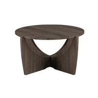 Walker Edison - Contemporary 28" Arch-Base Round Coffee Table - Cerused Ash