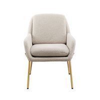 Walker Edison - Glam Accent Chair - Cream