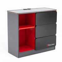 X Rocker - Carbon-Tek Gaming Storage Unit with LED - Black