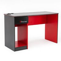 X Rocker - Carbon-Tek Gaming Desk with LED - Black / Red