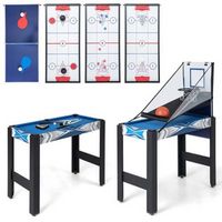 Costway 6-In-1 Combo Game Table with Basketball Billiards Ping Pong Hockey Shuffleboard - Multi-c...