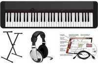 Casio - CT-S1BK EPA 61 Key Keyboard with Stand, AC Adapter, Headphones, and Software - Black