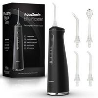 AquaSonic - Elite - Portable Cordless Water Flosser - 4 Modes, 8 Pressure Settings, 4 Tips, 300ml...