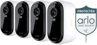 Arlo - Essential 4-Camera Outdoor Wireless 2K Security Camera (2nd Generation) with Yard Sign - W...
