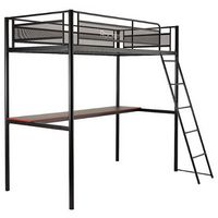 X Rocker - HQ Gaming Twin Bunk Bed with Built-In Shelving - Black