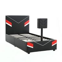 X Rocker - Orion eSports Twin Gaming Bed Frame with TV Mount - Black/Red