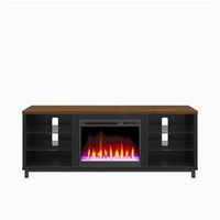 Ameriwood Home - Lumina Deluxe Fireplace TV Stand for TVs up to 70&quot; - Black