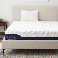 Lucid Comfort Collection - 10-inch Memory Foam Hybrid Mattress - King - White