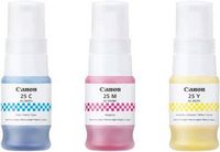 Canon - MegaTank GI-25 CMY 3 Ink Bottles Pack - Cyan/Magenta/Yellow