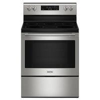 Maytag - 5.3 Cu. Ft. Freestanding Electric Range with Steam Clean - Stainless Steel