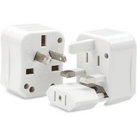 Chargeworx - International Power Adapter Plug - White