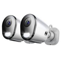 Night Owl - 2-Camera Indoor/Outdoor AC Powered Plug-In Wireless 2K Security Cameras with 2-Way Au...