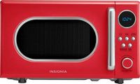 Insignia™ - .7 Cu. Ft. Retro Compact Microwave - Red