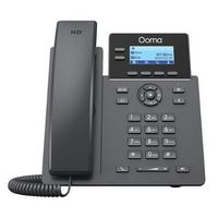 Ooma - 2602 2-Line IP Desk Phone Corded with 5-way Voice Conference - Black