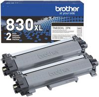 Brother - TN830XL 2-Pack High-Yield Toner Cartridges - Black