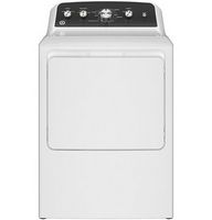 GE - 7.2 Cu. Ft. Electric Dryer with Spanish Control Panel - White with Matte Black