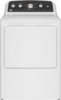 GE - 7.2 Cu. Ft. Gas Dryer with Auto Dry - White with Matte Black