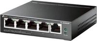 TP-Link - 5-Port Gigabit (10/100/1000Mbps) Desktop Unmanaged PoE Switch - Black